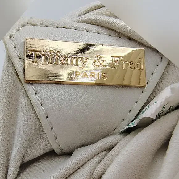 Tiffany & Fred Smooth Leather String Cord Knot Statement White Shoulder Bag - Picture 4 of 16